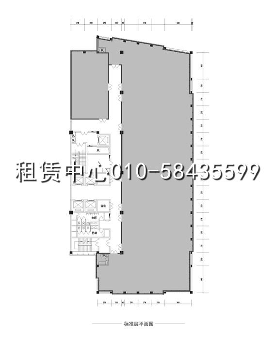 德润大厦标准层平面图